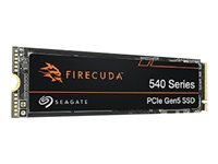 Seagate FireCuda 540 ZP1000GM3A004 - SSD - chiffré - 1 To - interne - M.2 2280 (recto-verso) - PCI Express 5.0 x4 (NVMe) - Self-Encrypting Drive (SED), TCG Opal Encryption 2.01 - avec 3 ans de Seagate Rescue Data Recovery ZP1000GM3A004