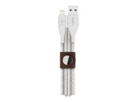 Belkin DuraTek Plus - Câble Lightning - USB mâle pour Lightning mâle - 1.22 m - blanc - pour Apple iPad/iPhone/iPod (Lightning) F8J236BT04-WHT