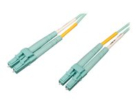 Eaton Tripp Lite Series 10Gb/40Gb/100Gb Duplex Multimode 50/125 OM4 LSZH Fiber Patch Cable (LC/LC), Aqua, 1M (3.3 ft.) - Cordon de raccordement - LC multi-mode (M) pour LC multi-mode (M) - 1 m - fibre optique - duplex - 50 / 125 microns - OM4 - turquoise N820-01M-OM4