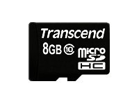 Transcend microSDHC10 + P3 Card Reader - Carte mémoire flash - 8 Go - Class 10 - micro SDHC TS8GUSDHC10-P3
