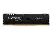 HyperX FURY - DDR4 - kit - 32 Go: 4 x 8 Go - DIMM 288 broches - 2400 MHz / PC4-19200 - CL15 - 1.2 V - mémoire sans tampon - non ECC - noir HX424C15FB3K4/32