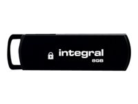 Integral Secure 360 - Clé USB - 8 Go - USB 2.0 - Noir élégant INFD8GB360SECV2