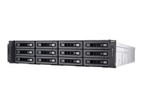QNAP TES-1885U - Serveur NAS - 18 Baies - rack-montable - SATA 6Gb/s / SAS 12Gb/s - RAID RAID 0, 1, 5, 6, 10, 50, JBOD, 60 - RAM 16 Go - Gigabit Ethernet / 10 Gigabit Ethernet - iSCSI support - 2U TES-1885U-D1521-16GR