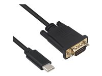 DLH - Câble adaptateur - 24 pin USB-C (M) pour HD-15 (VGA) (M) - 1.8 m - support 1080p - noir DY-TU4744