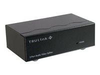 C2G TruLink 2-Port UXGA Monitor Splitter/Extender with 3.5mm Audio - Prolongateur audio/vidéo - 2 ports - jusqu'à 64 m 89025