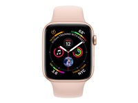 Apple Watch Series 4 (GPS + Cellular) - 44 mm - or-aluminium - montre intelligente avec bande sport - fluoroélastomère - sable rose - taille de bande 140-210 mm - 16 Go - Wi-Fi, Bluetooth - 4G - 36.7 g MTVW2NF/A