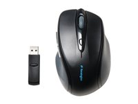 Kensington Pro Fit Full-Size - Souris - pour droitiers - optique - 6 boutons - sans fil - 2.4 GHz - récepteur sans fil USB - noir K72370EU